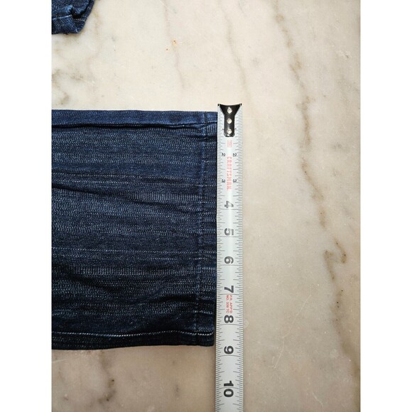 ROCK&ROLL HOOEY Women's Stripes High Rise BootCut Leg Blue Jeans, W 29, L 30 - Picture 8 of 10